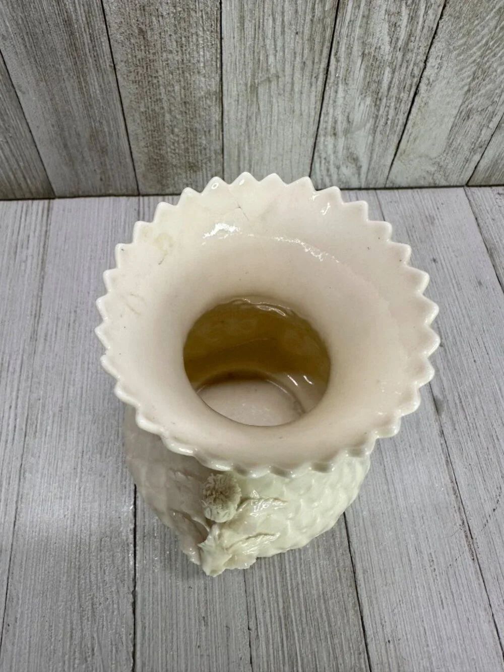 Vtg Belleek Irish Porcelain Thistle Vase 5th Green Mark MCM #0857 5